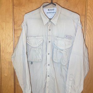 Columbia PFG Shirt - Tan - Large - Mens
